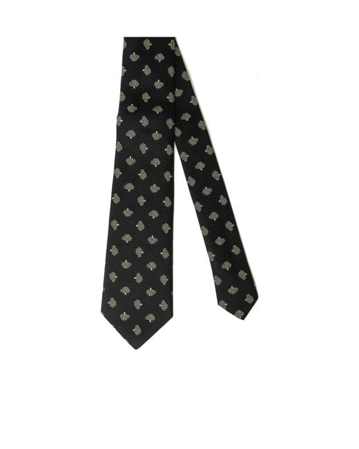 Mulberry Black Pointed Tie for men
