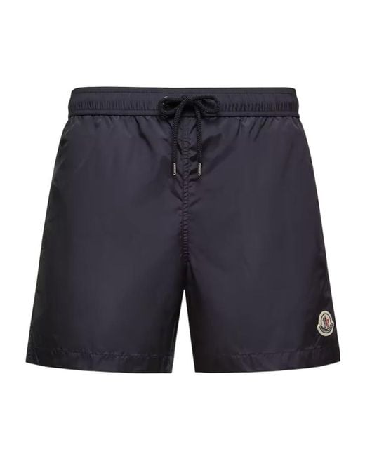 Moncler Blue Drawstring Swim Shorts for men