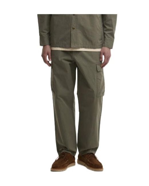 Barbour Green Spey Poplin Relaxed Trousers for men