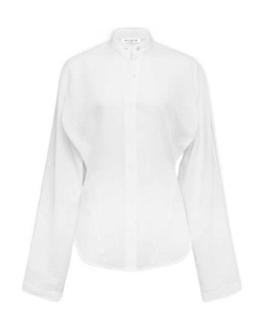 Alaïa White Alaïa Round Blouse