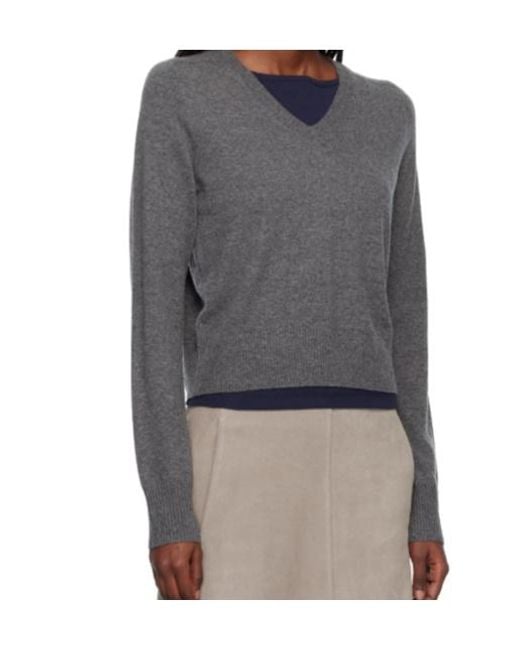 arch4 Gray V-Neck Sweater