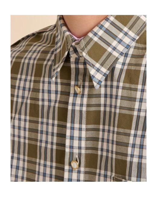 Marni Multicolor Compact Cotton Shirt With Checked Pattern for men