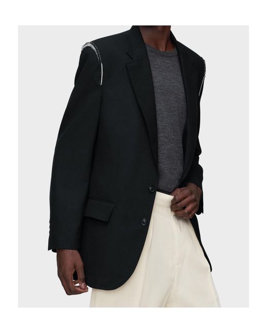 Maison Margiela Black Single-Breasted Tailored Blazer for men
