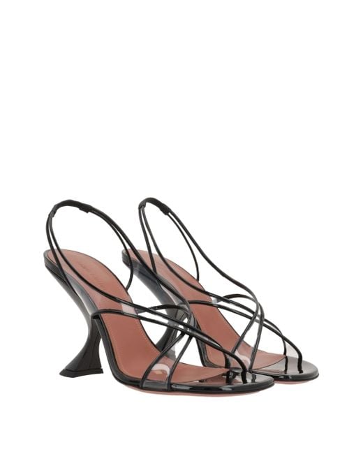 AMINA MUADDI Metallic Open-Toe High-Heeled Sandals