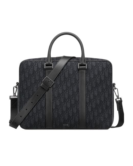 Dior Black Zipped Briefcase for men