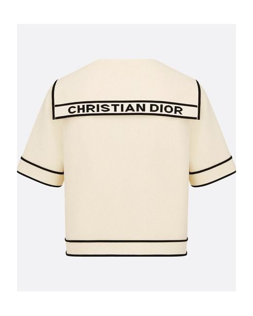 Dior Natural Short-Sleeved Jacket With Sailor Collar