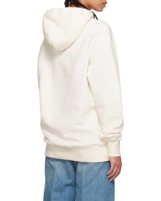 Valentino White Chez Oversized Drawstring Hoodie