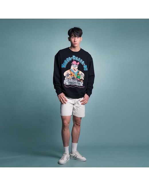 Moschino Blue Logo Pullover Sweater for men