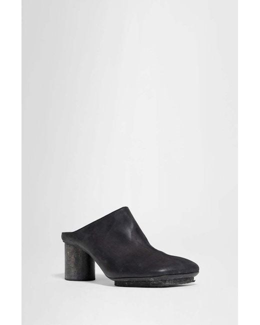 Uma Wang Black High-Heeled Muller Shoes