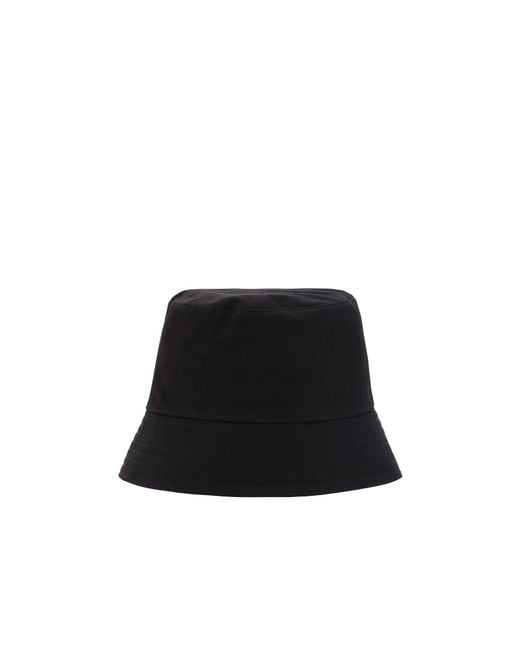 McQueen Black Logo Embroidered Bucket Hat for men