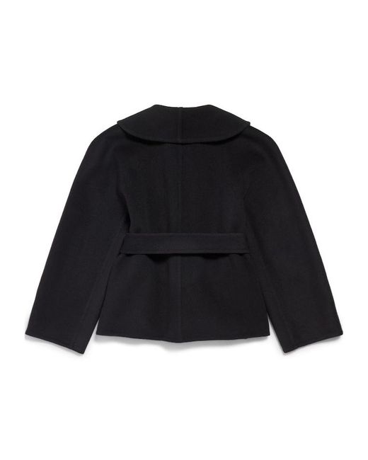 Balenciaga Black Short Wrap Coat