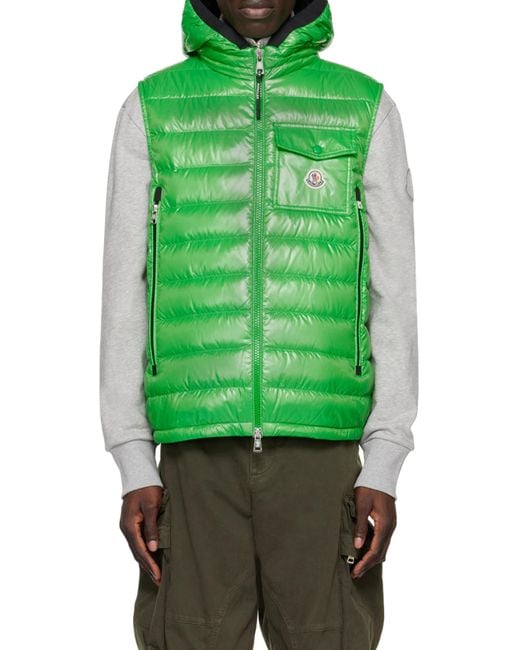 Moncler Green Ragot Down Gilet for men