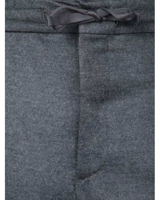 Canali Gray Flannel Classic Pants for men
