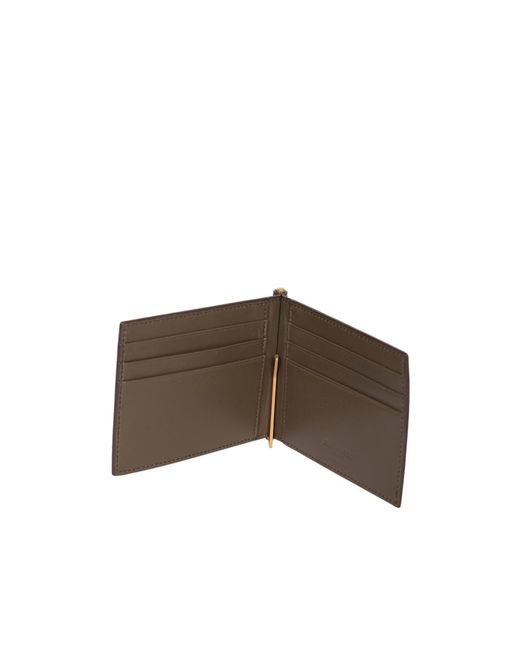 Saint Laurent Brown Double Fold Wallet for men