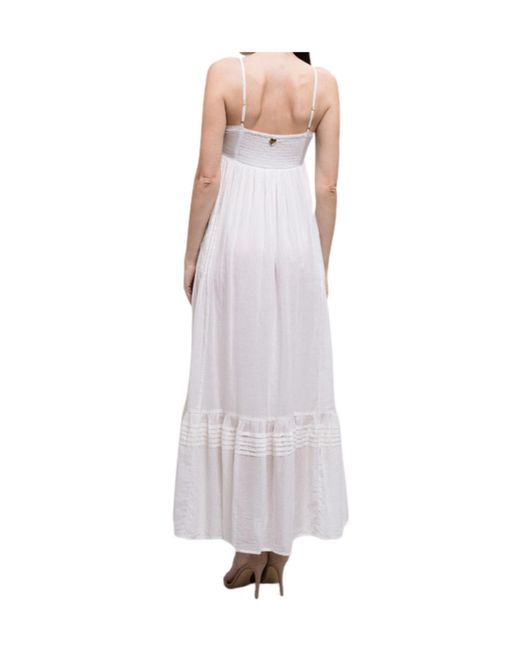 Twinset White Pleated Maxi Dress