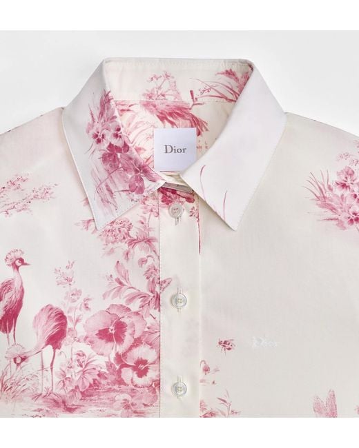 Dior White Iviera Tied Cropped Blouse