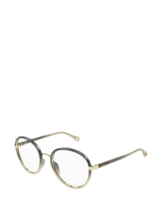 Chloé White Chloé Eyewear Round Frame Gradient Glasses