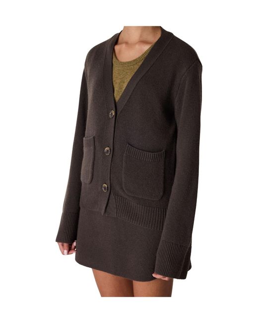 Lisa Yang Black V-Neck Cashmere Cardigan