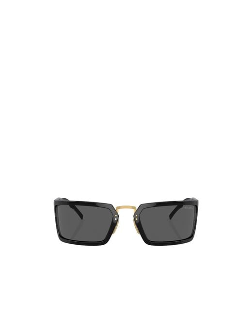 Prada Multicolor Logo-Lettering Wraparound Sunglasses for men