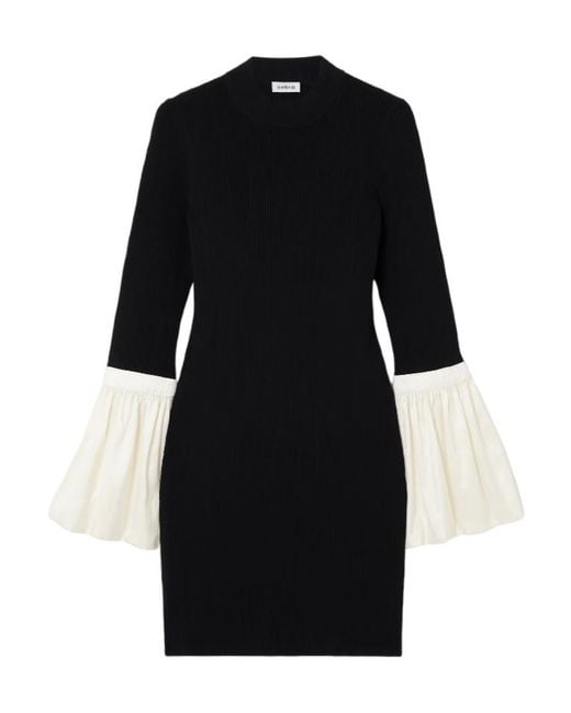 Jonathan Simkhai Black Agathea Ribbed-Knit Mini Dress