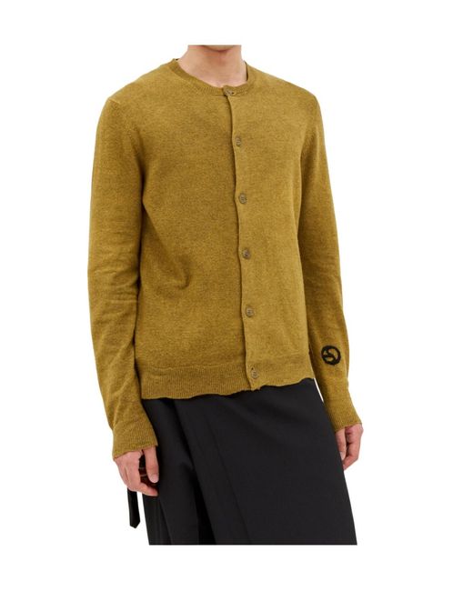 Acne Multicolor Buttoned Crewneck Sweater for men