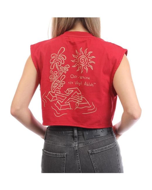 Off-White c/o Virgil Abloh Red Arrow Crop Top