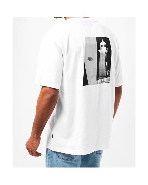 Boss White Logo Crew-Neck T-Shirt for men