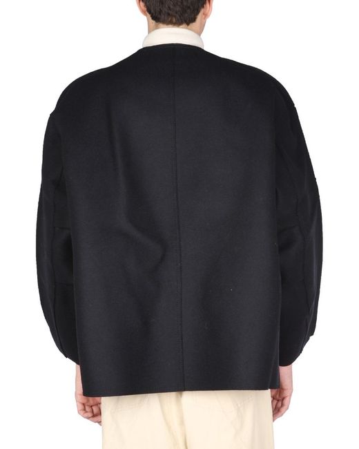Sunnei Blue Round-Collar Casual Jacket for men