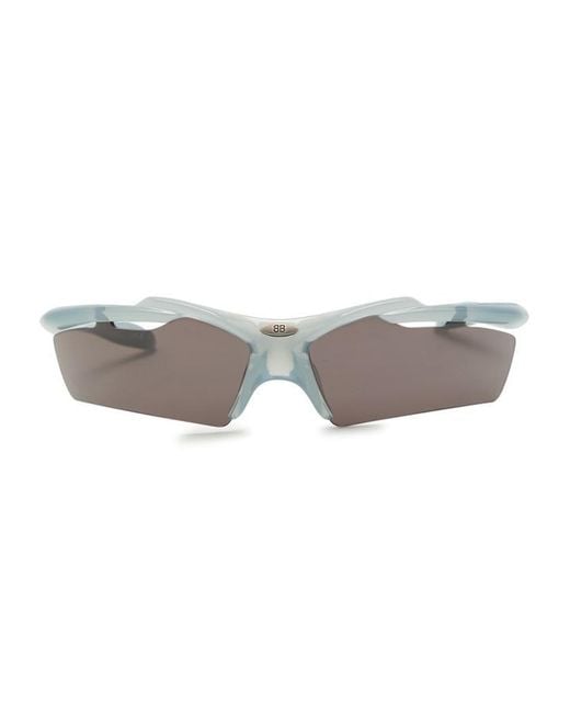 Balenciaga White Mask Wrap-Around Sunglasses