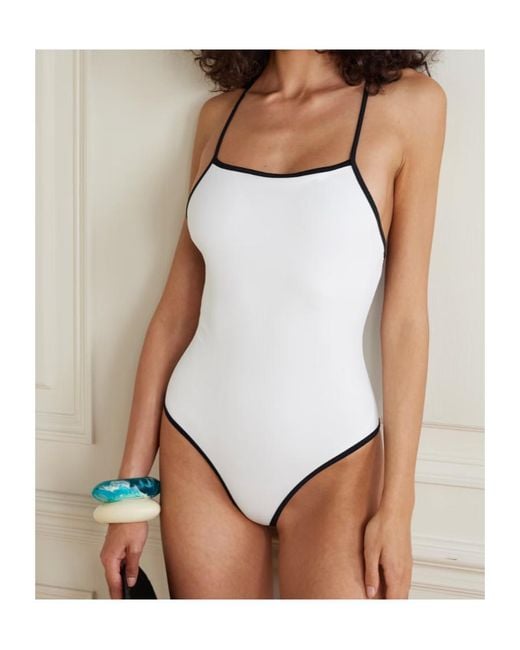 Loulou de Saison Multicolor Itak Square-Neck Criss-Cross Swimsuit