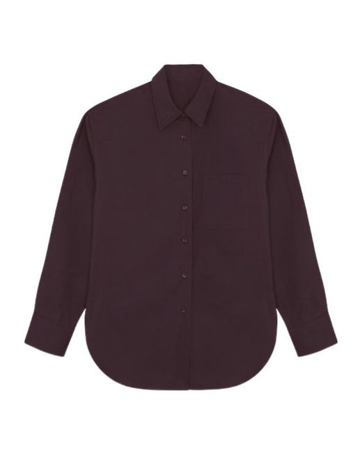 Frankie Shop Purple Lui Organic Cotton Shirt
