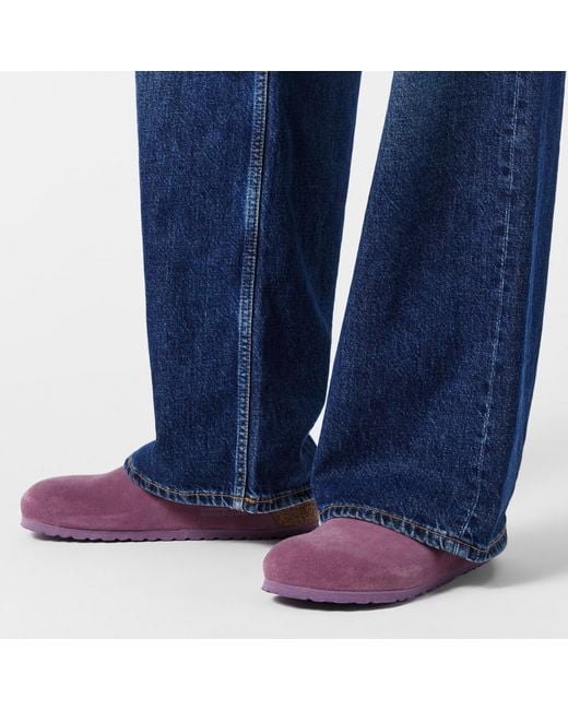 Birkenstock Purple Buckle Mules