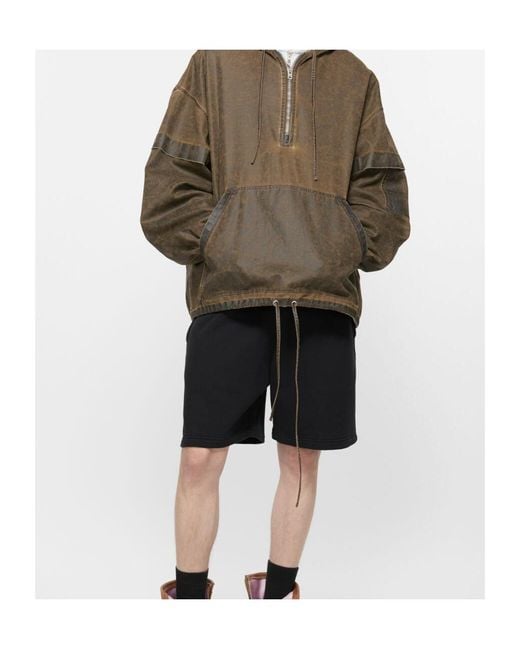 Acne Black Fleece Track Shorts for men