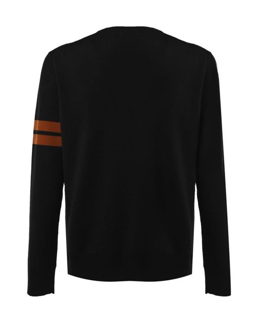 Zegna Black Wool Round-Neck Pullover for men