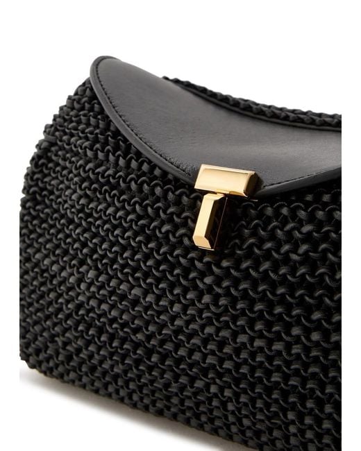 Totême Black Leather Clutch Bag