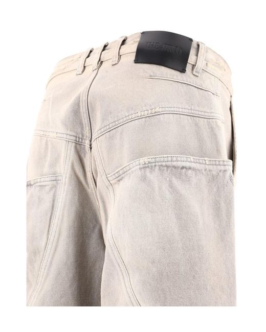 The Attico Gray The High-Waist Distressed Effect Jeans