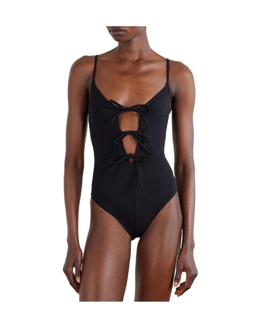 Lisa Marie Fernandez Black Three Tie Swimsuit
