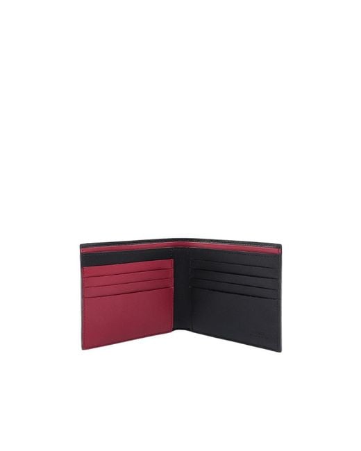 Fendi Blue Logo Printed Bi-Fold Wallet for men