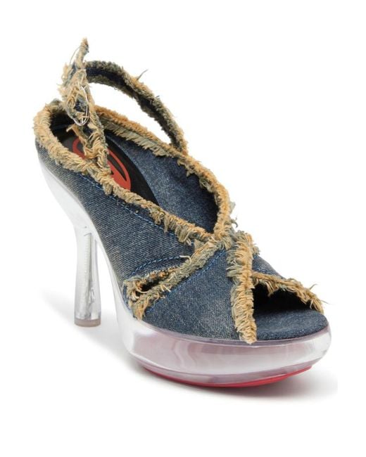 DIESEL Blue 120Mm D-Lake Platform Sdl Sandals