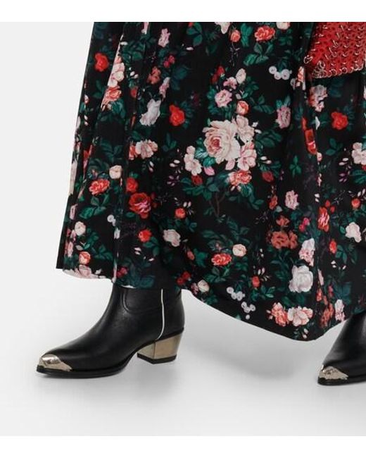 Rabanne Black Floral Corset Maxi Dress