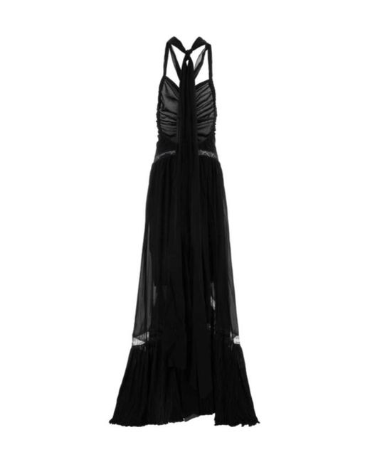 Blumarine Black Georg Lace Maxi Dress