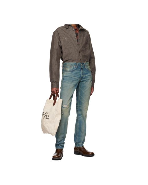 RRL Brown Cotton Shirt for men
