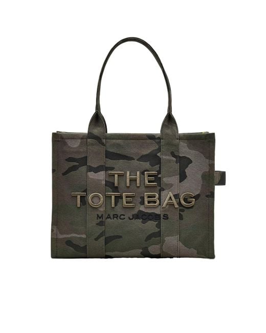 Marc Jacobs Black The Camo Jacquard Large Tote Bag