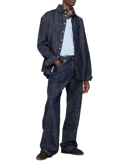 Jacquemus Blue Simon Denim Shirt for men