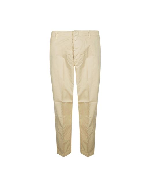 Dondup Natural Straight Leg Gabardine Pants for men