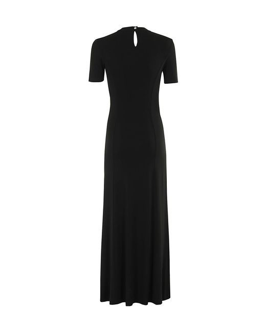 Rabanne Black Rabanne Ruched Asymmetric Maxi Dress