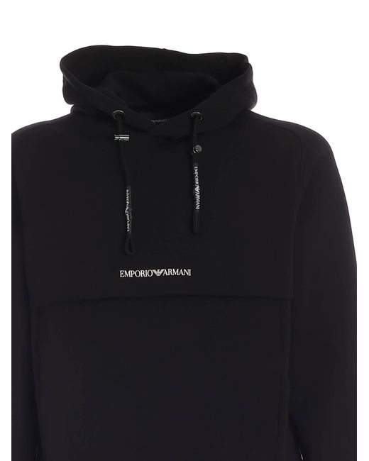 Emporio Armani Black Hoodie for men