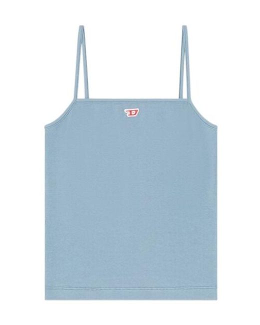 DIESEL Blue T-Hop-D Logo Embroidered Cami Top