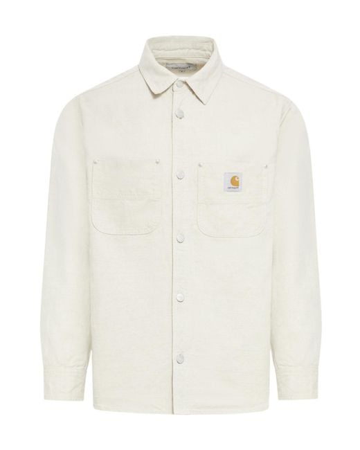 Carhartt White Walter Canvas Overshirt for men