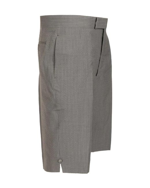 Thom Browne Gray Fit 1 Backstrap Tailored Shorts for men